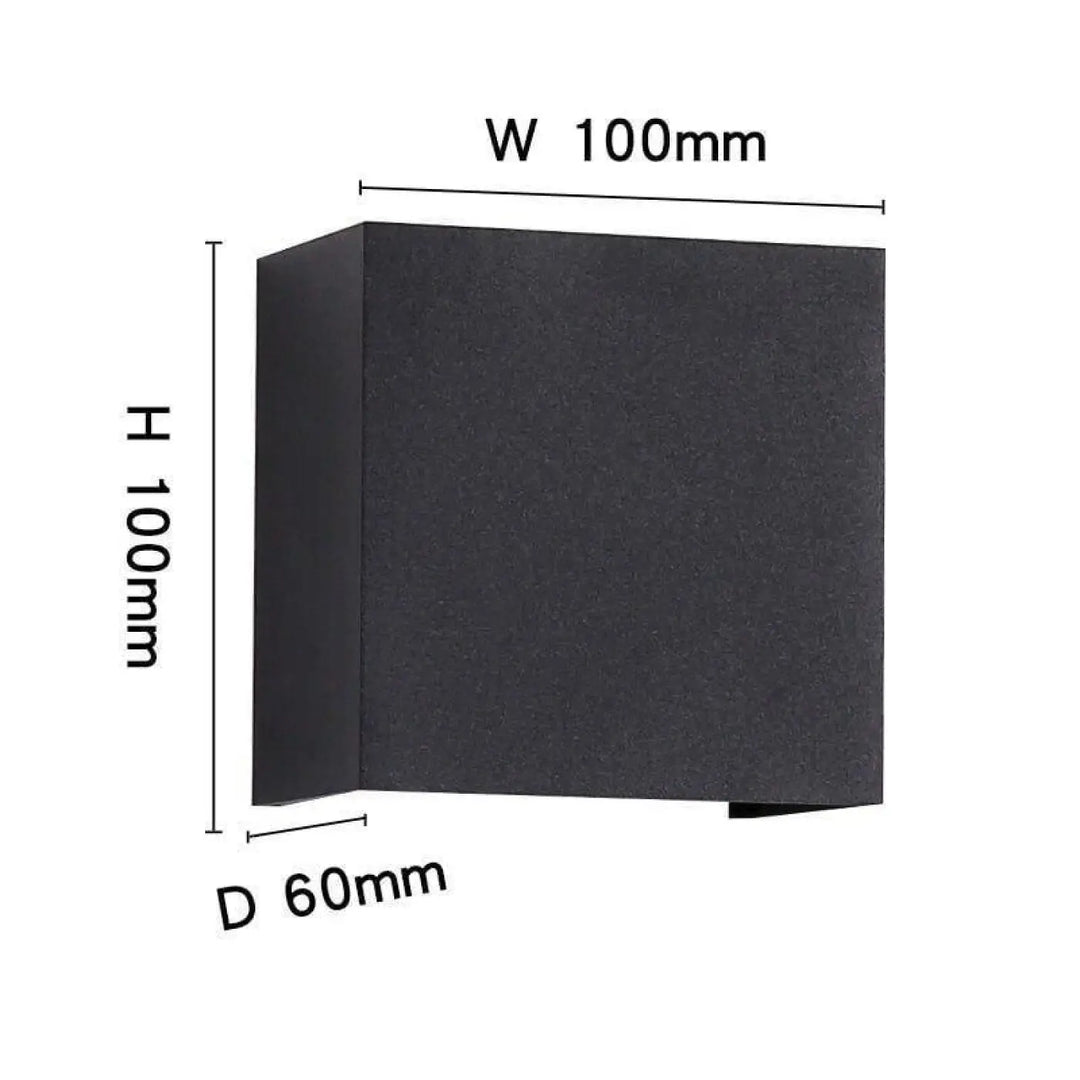 Luminaire Extérieur IP65 Applique Noire Cube