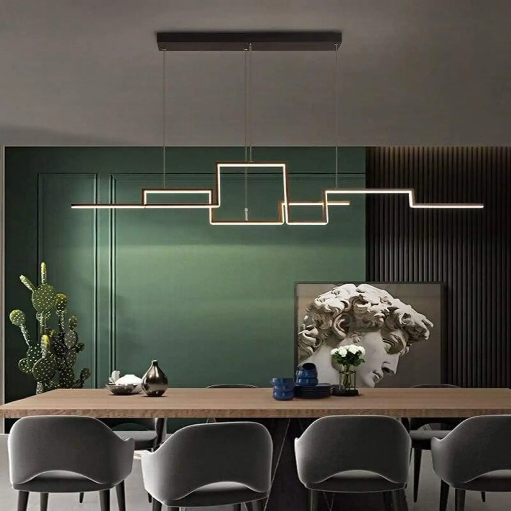 Luminaire Géométrique Design Skyline Urbaine