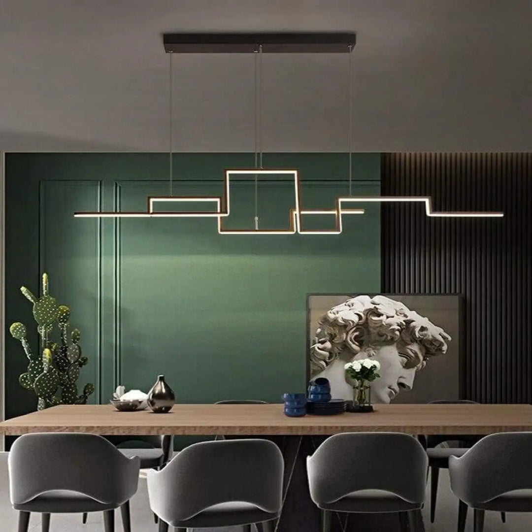 Luminaire Géométrique Design Skyline Urbaine