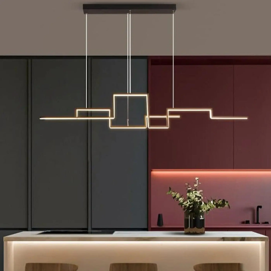 Luminaire Géométrique Design Skyline Urbaine
