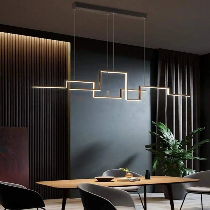 Luminaire Géométrique Design Skyline Urbaine