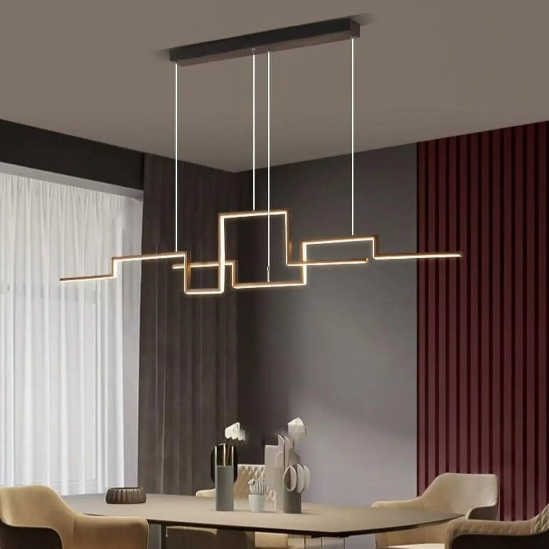 Luminaire Géométrique Design Skyline Urbaine