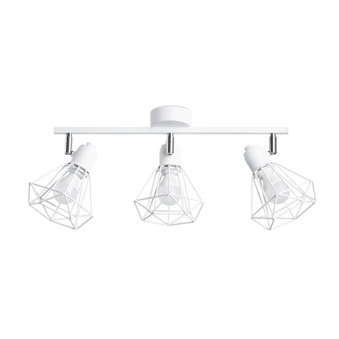 Luminaire plafonnier série artemis blanc avec trois spots ajustables pour créer une atmosphère intime