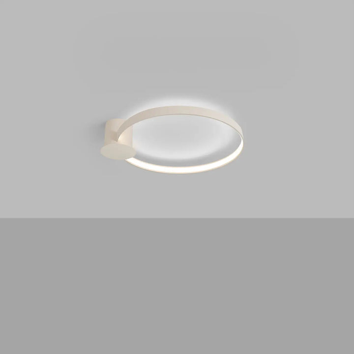 Luminaire plafonnier rio 55 beige en aluminium allient élégance avec anneaux led lumineux de la collection rio 4000k