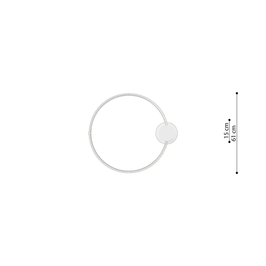 Luminaire plafonnier rio 55 blanc avec modules led design unique en double anneau et disque central pour lampes rio
