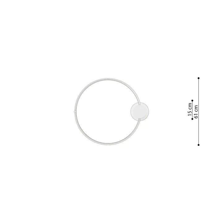Luminaire plafonnier rio 55 blanc avec modules led design unique en double anneau et disque central pour lampes rio