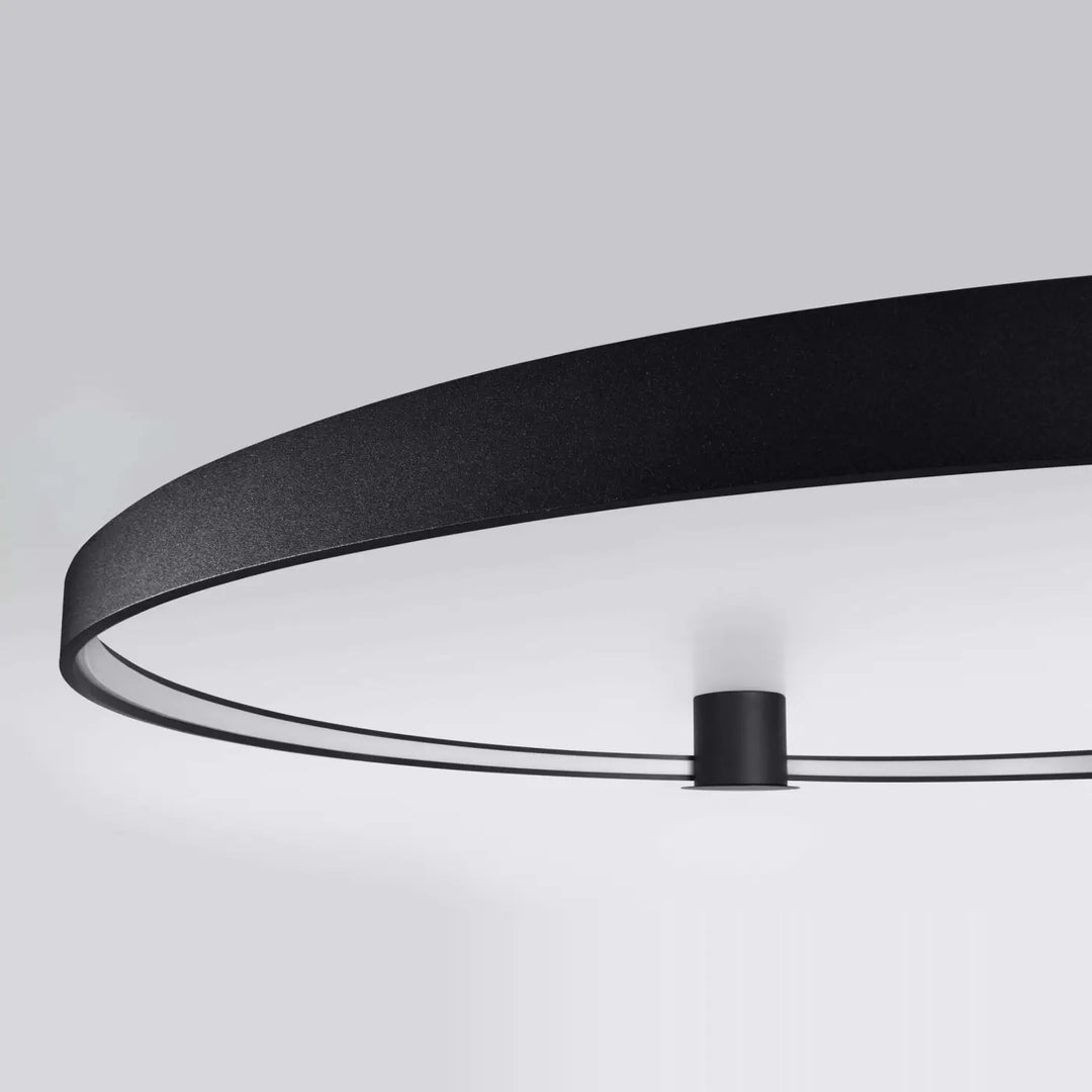 Luminaire plafonnier rio 55 noir avec modules led et design unique offrant une efficacité lumineuse élevée et finition mate