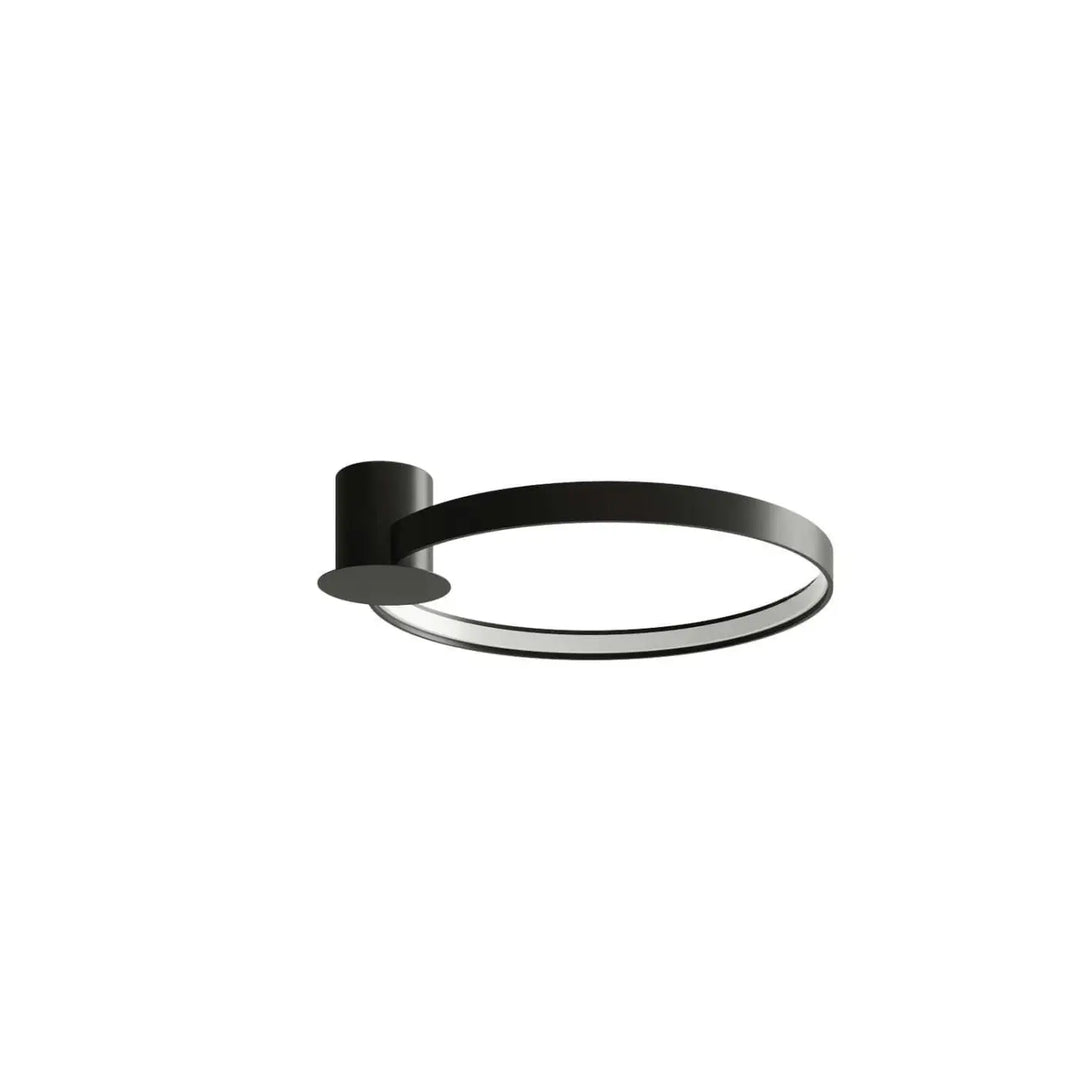 Luminaire plafonnier rio 55 noir avec design unique, modules led et efficacité lumineuse élevée, finition métallique minimaliste