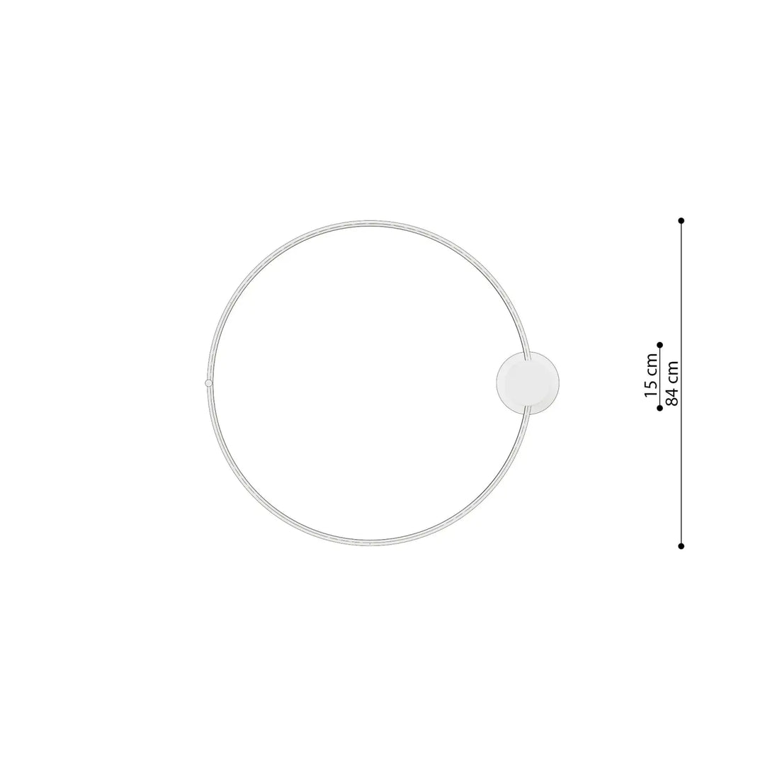 Luminaire plafonnier collection rio design moderne rouge ocre anneau métallique circulaire avec attache circulaire smaller