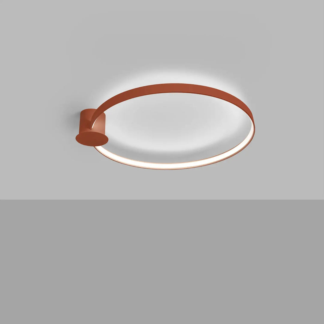 Luminaire plafonnier collection rio design moderne en cuivre ocre avec éclairage led intégré pour intérieur contemporain