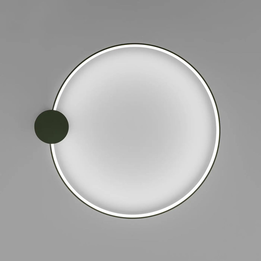 Luminaire plafonnier rio 78 4000k vert olive avec diffuseur blanc, anneaux led et aluminium allient élégance moderne