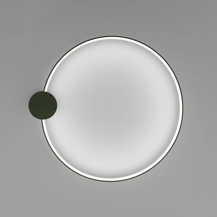 Luminaire plafonnier rio 78 4000k vert olive avec diffuseur blanc, anneaux led et aluminium allient élégance moderne