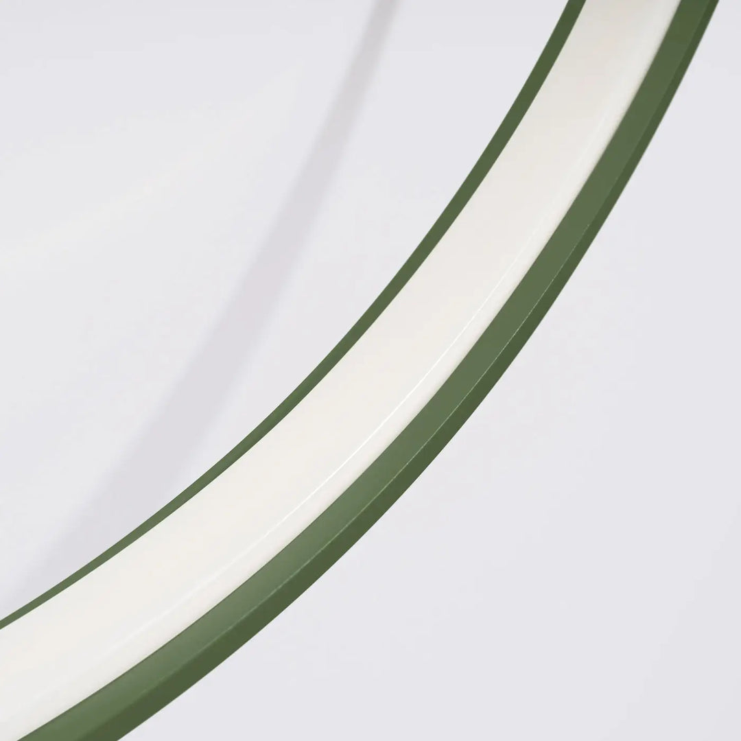 Luminaire plafonnier rio 78 4000k vert olive en aluminium allient élégance avec anneaux led design courbé moderne