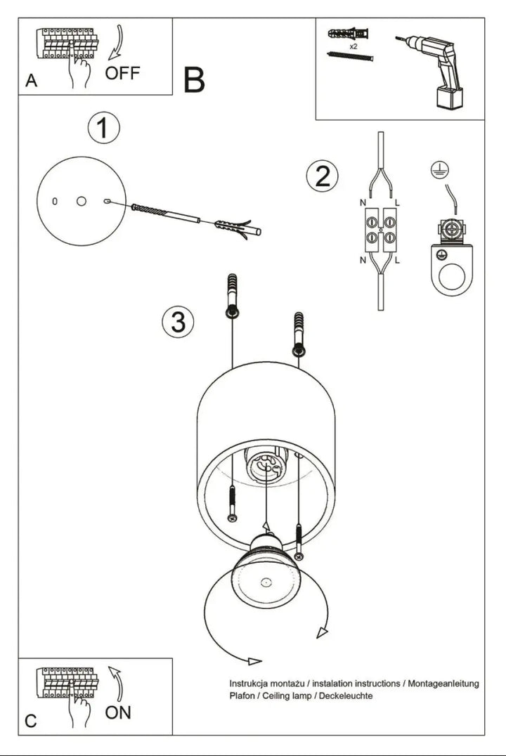 Luminaire plafonnier orbis 1 anthracite avec abat-jour cylindrique et câblage intérieur visible en bois naturel