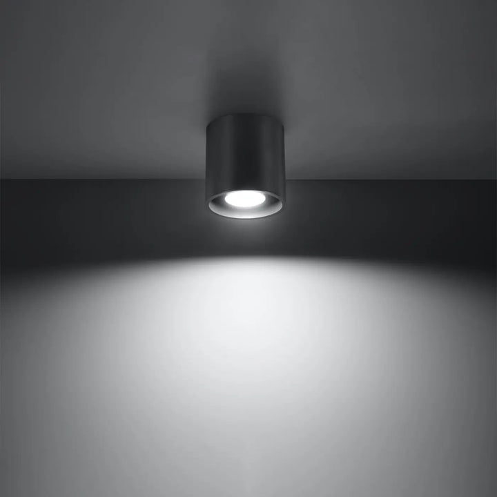 Luminaire plafonnier orbis 1 anthracite en métal noir avec design moderne pour éclairage intérieur élégant bois naturel
