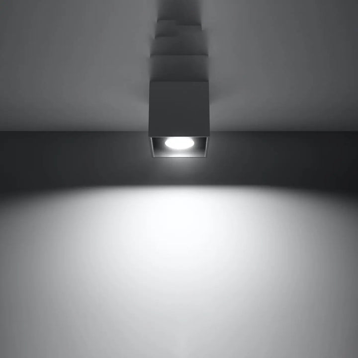 Luminaire plafonnier quad 1 anthracite en bois naturel avec design carré mat noir pour magnifique décoration moderne