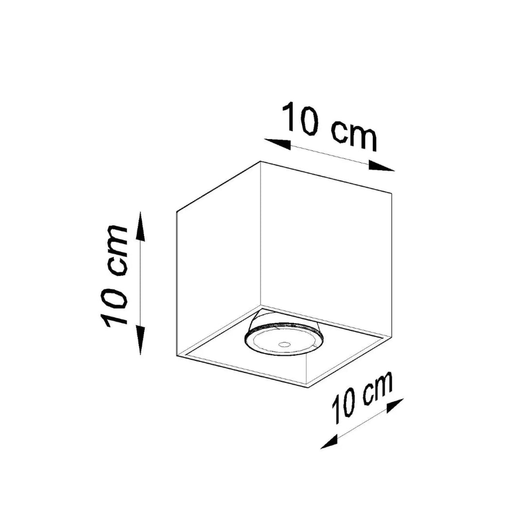 Luminaire plafonnier quad 1 en anthracite carré 10 cm minimaliste pour magnifique décoration moderne