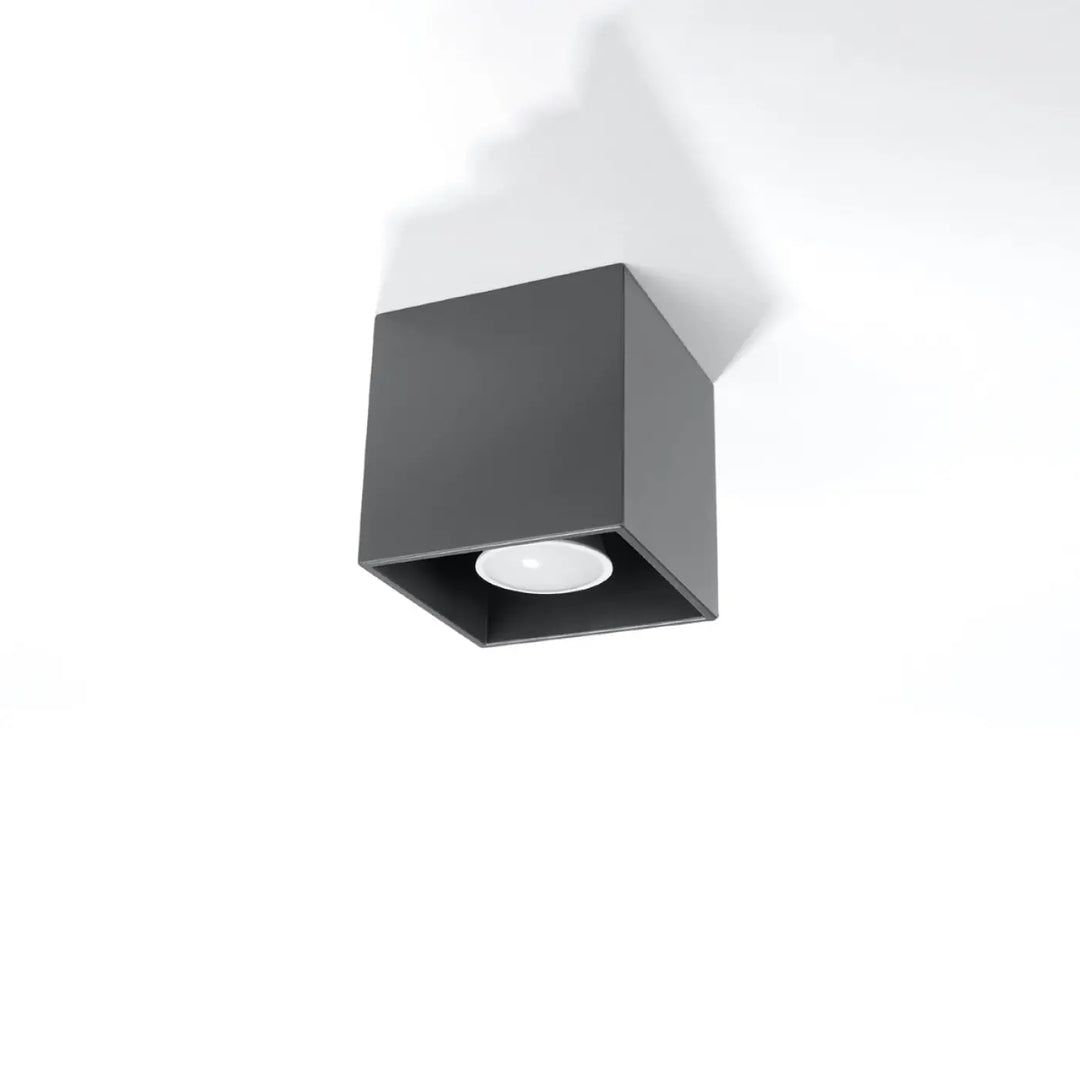 Luminaire plafonnier quad 1 anthracite avec lumiere encastrée moderne en noir mat pour une magnifique décoration
