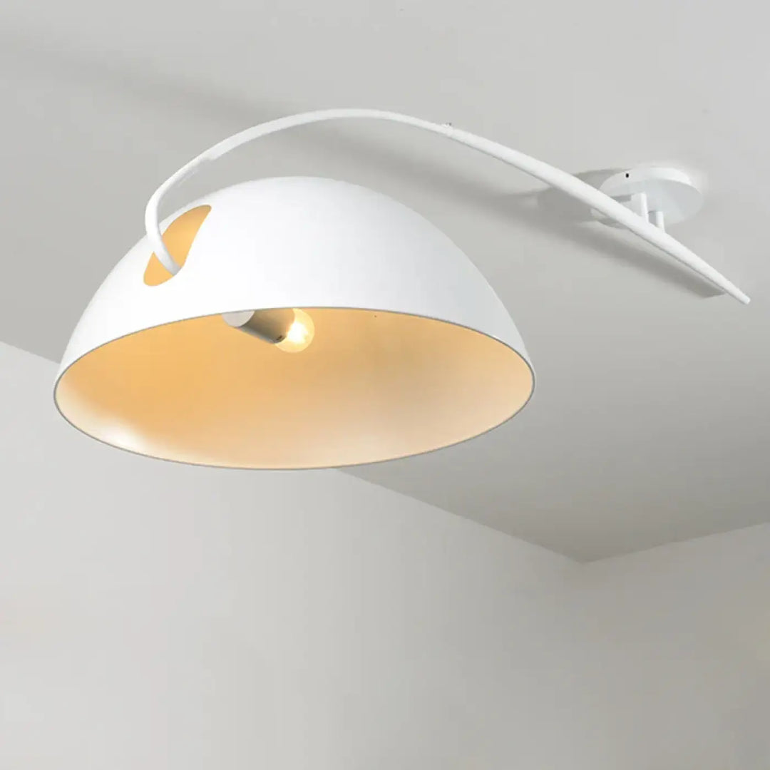 Luminaire plafonnier en arc moderne noir pour salon
