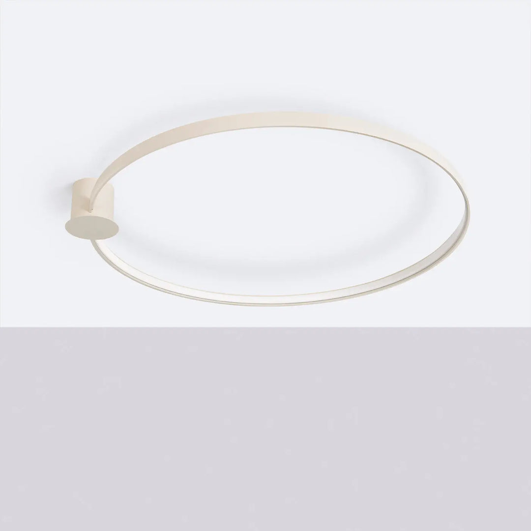 Luminaire plafonnier rio 110 beige avec cadre en aluminium alliant élégance et anneaux led intégrés 4000k