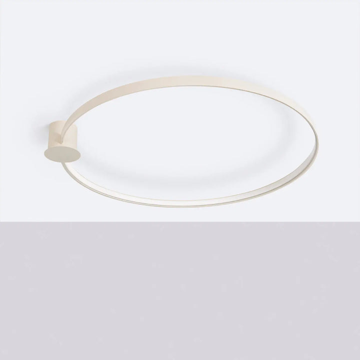 Luminaire plafonnier rio 110 beige avec cadre en aluminium alliant élégance et anneaux led intégrés 4000k