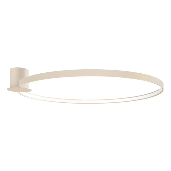 Luminaire plafonnier rio 110 beige en aluminium allient élégance avec anneaux led pour un éclairage moderne et minimaliste