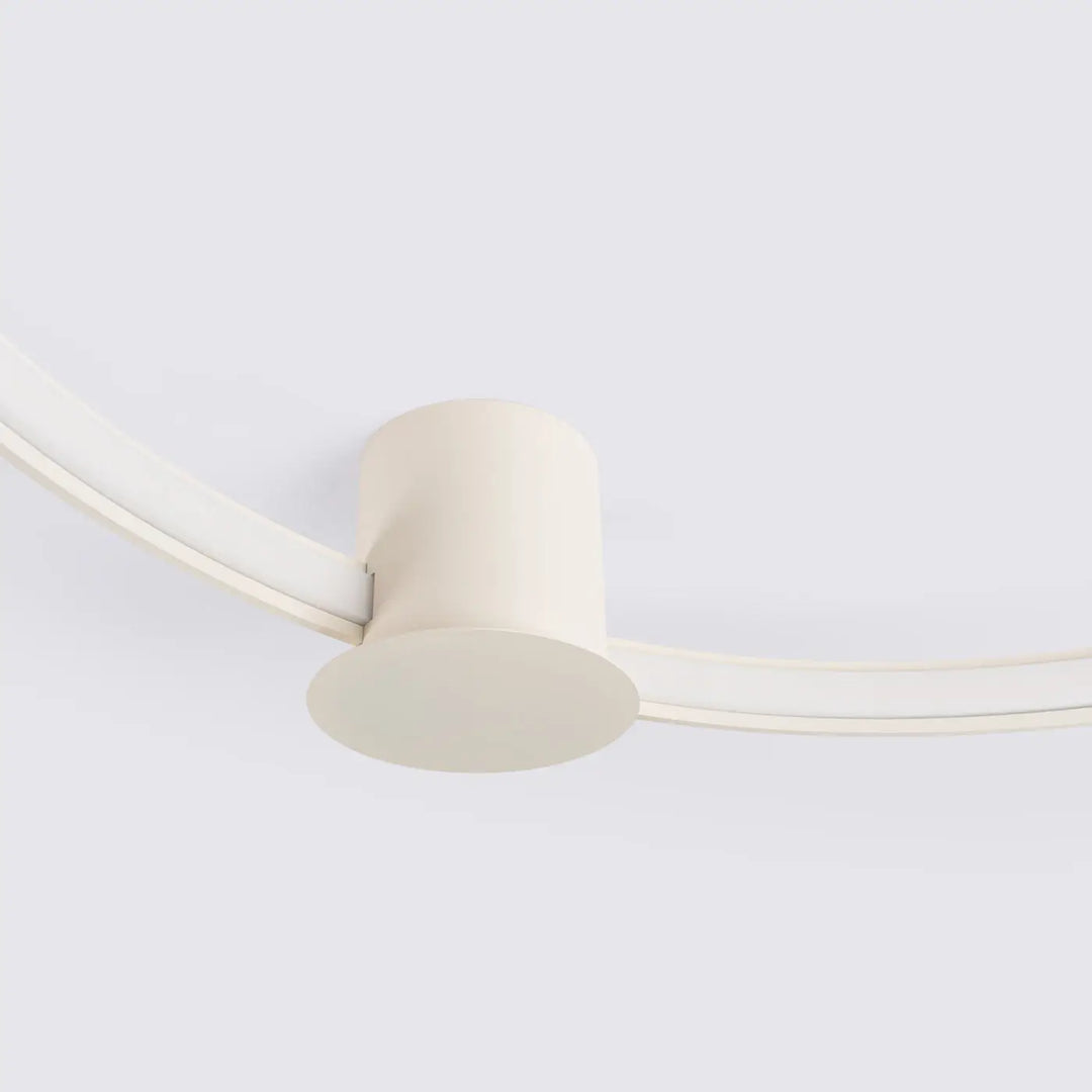 Luminaire plafonnier rio 110 beige en aluminium allient élégance avec anneaux led et design minimaliste de la collection rio