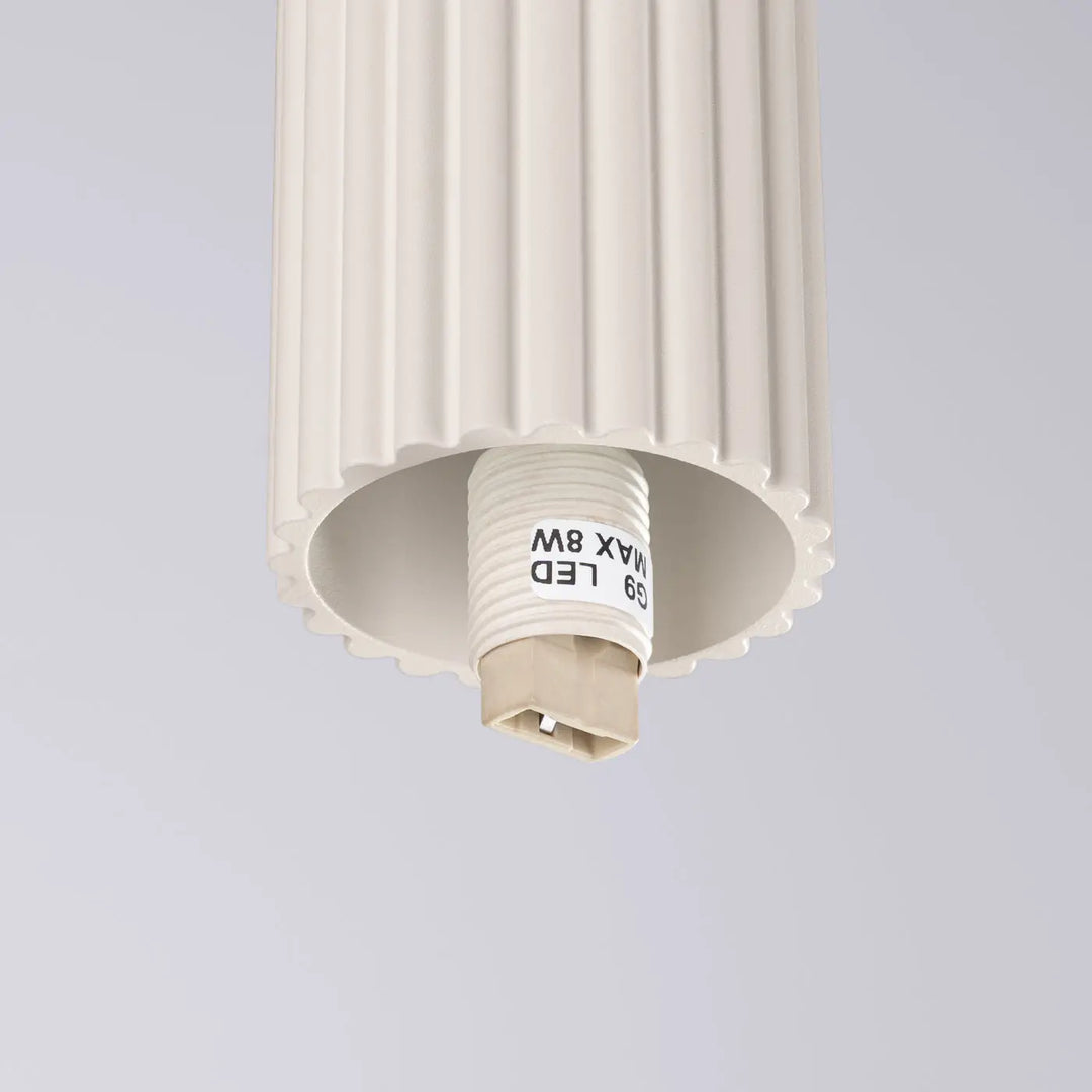 Plafonnier halo beige avec lampe halo à sphère laiteuse flûtée blanche en design cylindrique 8w pour bureau décorative
