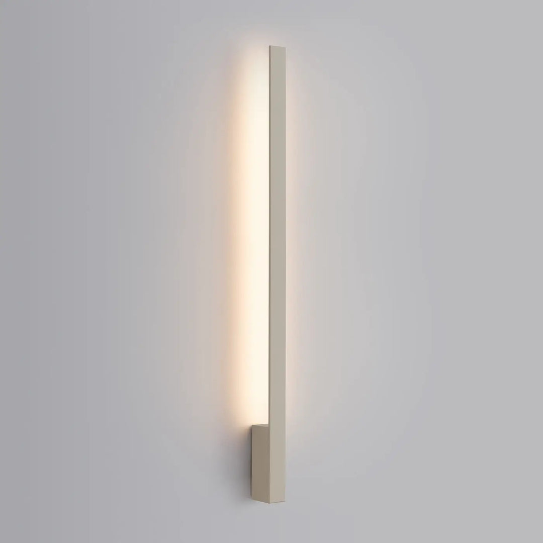 Applique murale lahti beige minimaliste rectangulaire avec design moderne et éclairage led 3000k intégré