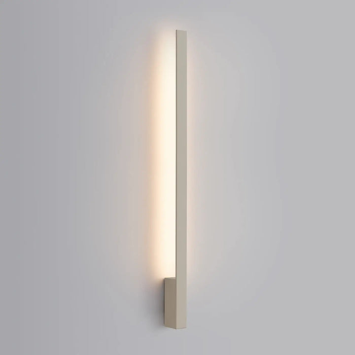 Applique murale lahti beige minimaliste rectangulaire avec design moderne et éclairage led 3000k intégré