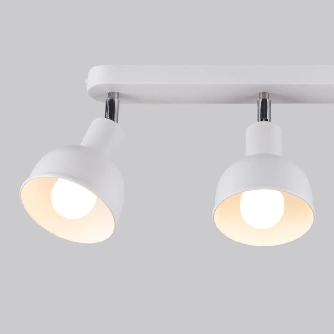 Luminaire plafonnier elba 3 blanc avec lampe elba minimalisme combiné et éléments subtils en finition mate blanche