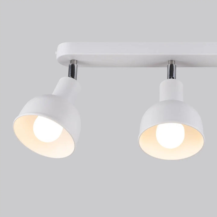 Luminaire plafonnier elba 3 blanc avec lampe elba minimalisme combiné et éléments subtils en finition mate blanche
