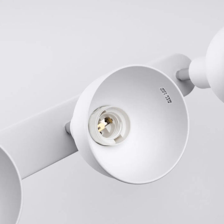 Luminaire plafonnier elba 3 blanc avec lampe elba minimalisme combiné et éléments subtils finition mate moderne