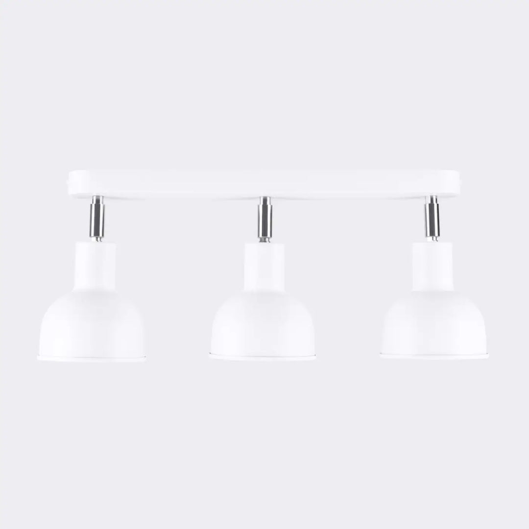 Luminaire plafonnier elba 3 blanc avec trois spots en métal alliant minimalisme combiné à des éléments subtils