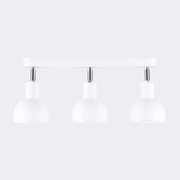 Luminaire plafonnier elba 3 blanc avec trois spots en métal alliant minimalisme combiné à des éléments subtils
