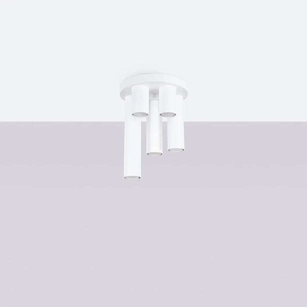 Plafonnier lagos blanc moderne avec trois bras cylindriques pour un caractère chic et lumière élégante lampe lagos