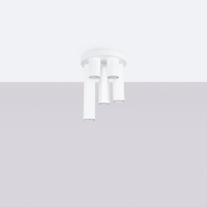 Plafonnier lagos blanc moderne avec trois bras cylindriques pour un caractère chic et lumière élégante lampe lagos