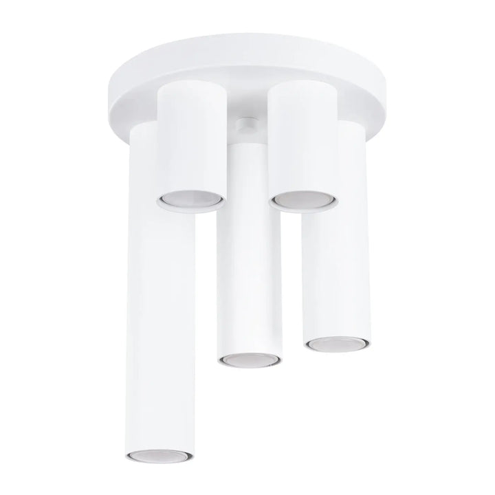 Luminaire plafonnier lagos 5p blanc avec design cylindrique moderne et caractère chic pour éclairage intérieur