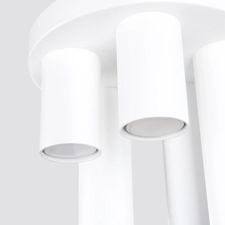 Plafonnier lagos 5p blanc avec lampe lagos cylindrique moderne pour un caractère chic et une illumination élégante