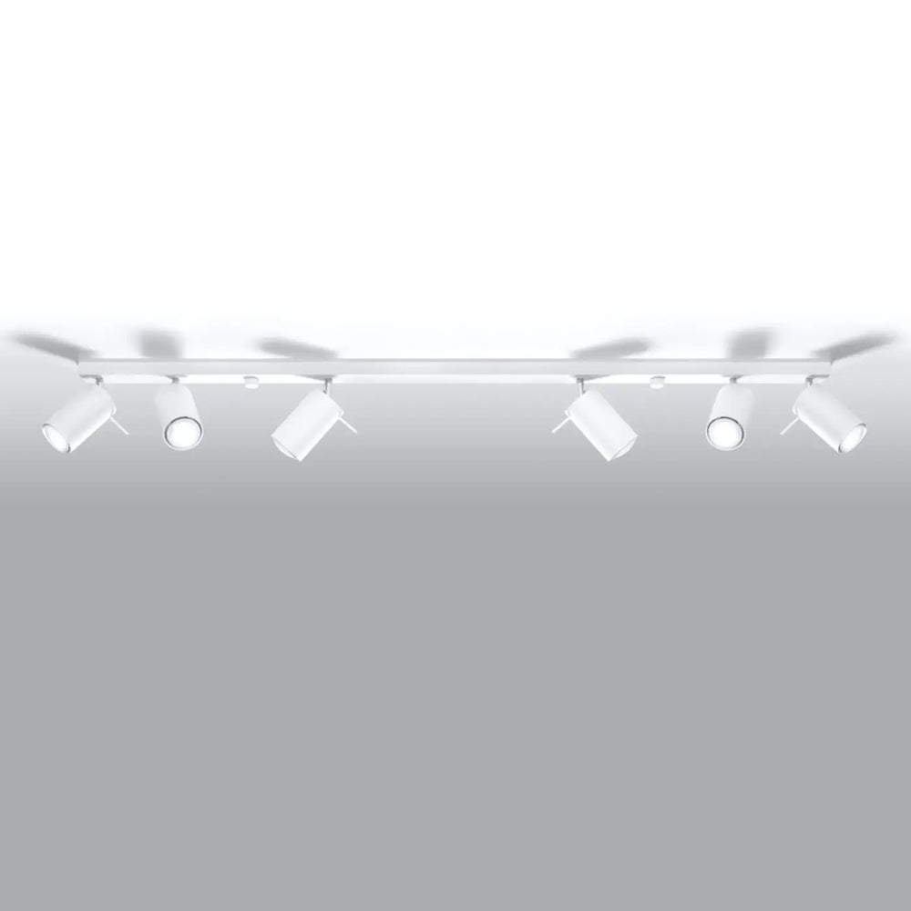 Plafonnier suspendu blanc ring 6l avec cinq bras réglables pour créer une atmosphère intérieure moderne