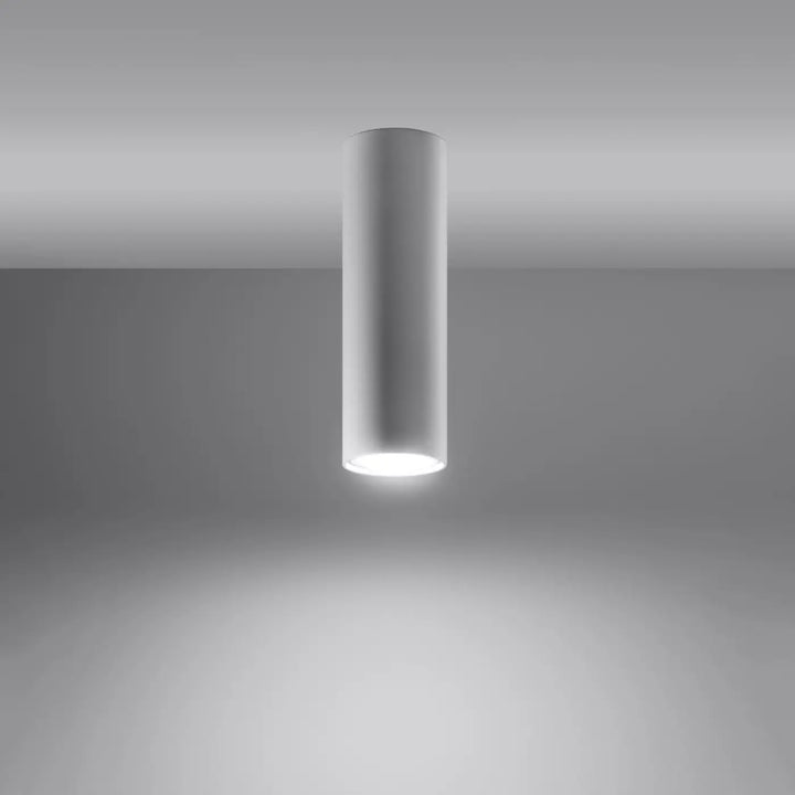 Plafonnier lagos blanc cylindrique minimaliste en finition mate avec lumière fonctionnelle et élégance moderne
