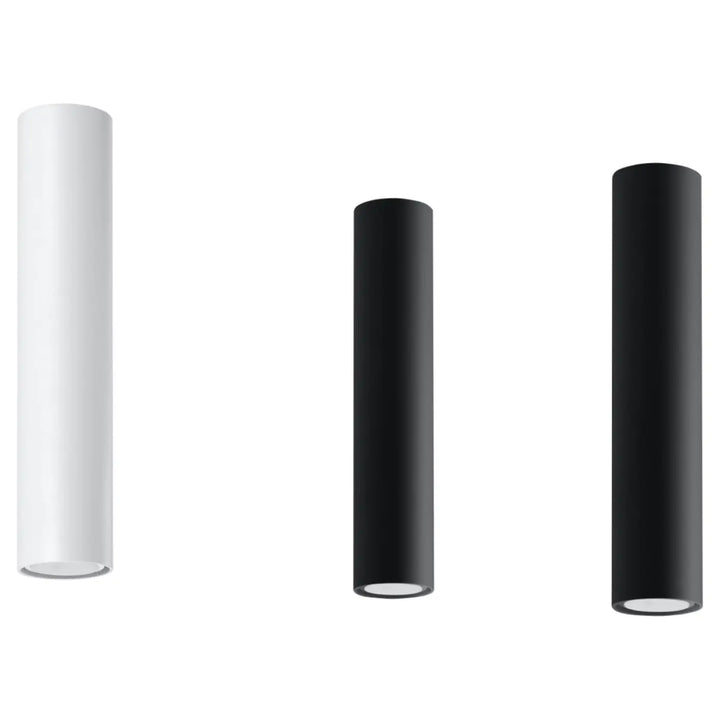 Plafonnier lagos blanc minimaliste en cylindre disponible en blanc et noir mat pour élégance moderne et lumière fonctionnelle