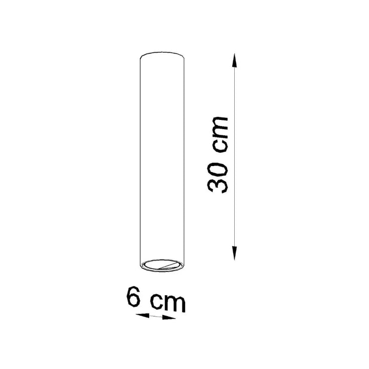 Luminaire plafonnier lagos blanc en verre transparent cylindre de 30 cm pour élégance moderne et lumière fonctionnelle