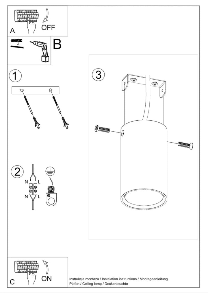 Plafonnier lagos blanc cylindrique avec finition métallique pour une élégance moderne et une lumière fonctionnelle