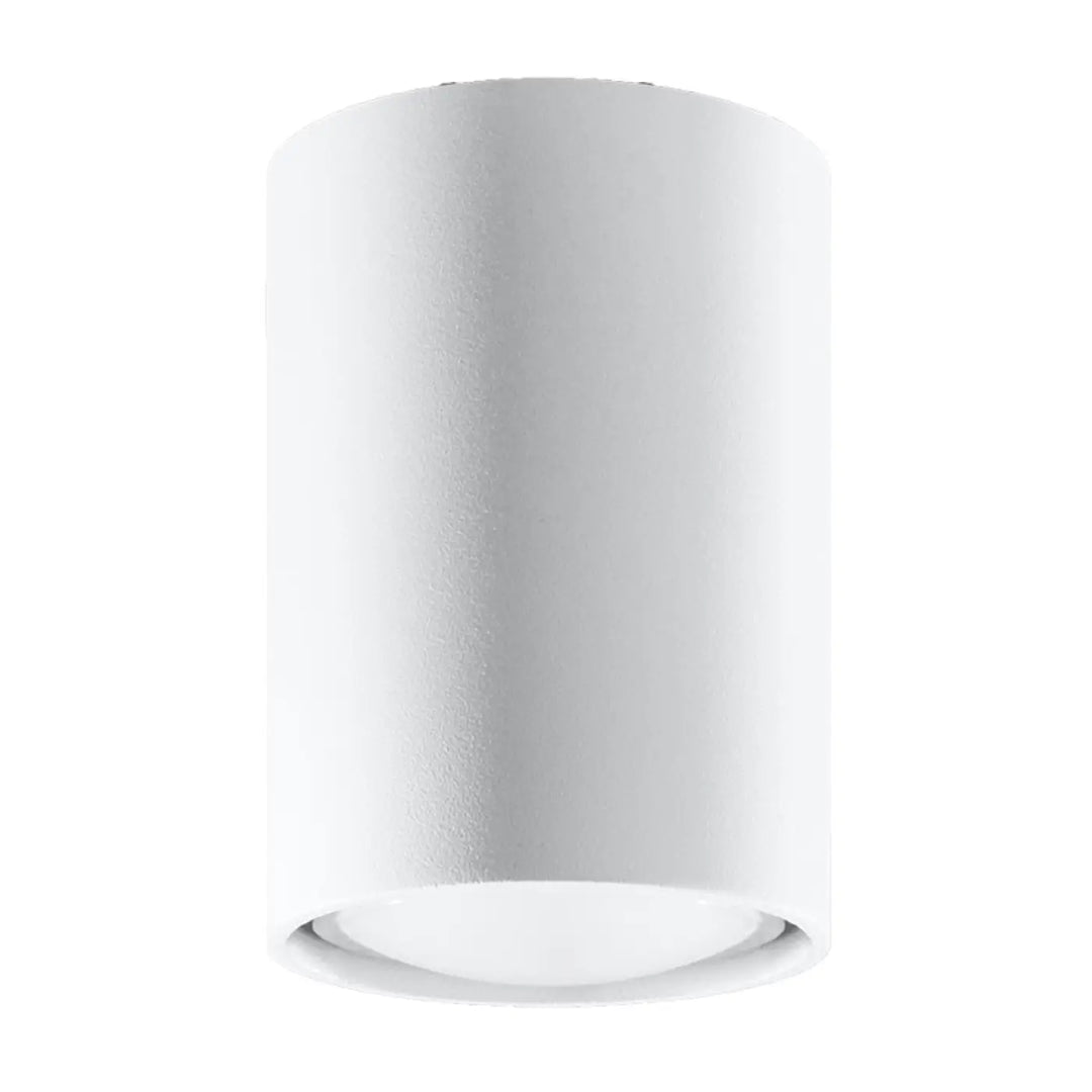Luminaire plafonnier lagos blanc cylindrique en finition mate avec led intégrée offrant élégance moderne et lumière fonctionnelle