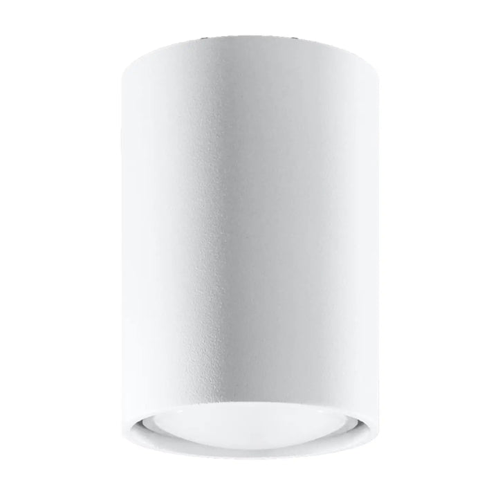 Luminaire plafonnier lagos blanc cylindrique en finition mate avec led intégrée offrant élégance moderne et lumière fonctionnelle