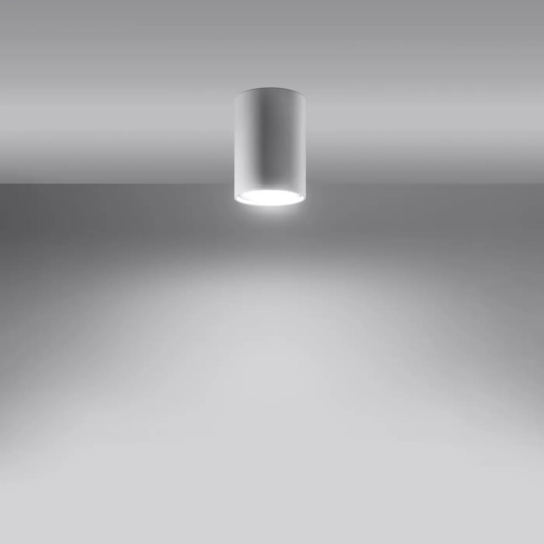 Plafonnier lagos blanc cylindrique minimaliste offrant élégance moderne et lumière fonctionnelle pour intérieur contemporain