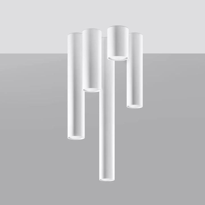 Plafonnier lagos blanc avec design cylindrique moderne offrant élégance moderne et lumière fonctionnelle minimaliste