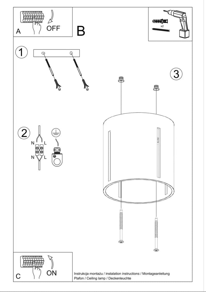 Plafonnier inez blanc cylindrique avec fentes verticales en forme géométrique suspendu pour spectacle lumineux moderne