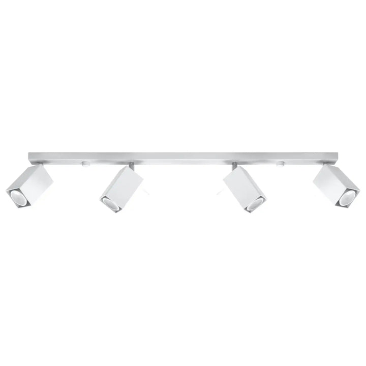 Plafonnier moderne merida blanc avec quatre spots merida réglables pour diriger précisément la lumière